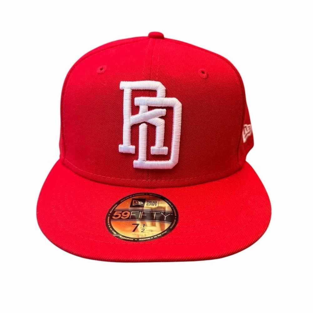 New Era Dominican Republic World Baseball Classic Fitted Cap Red Size 7 1/2